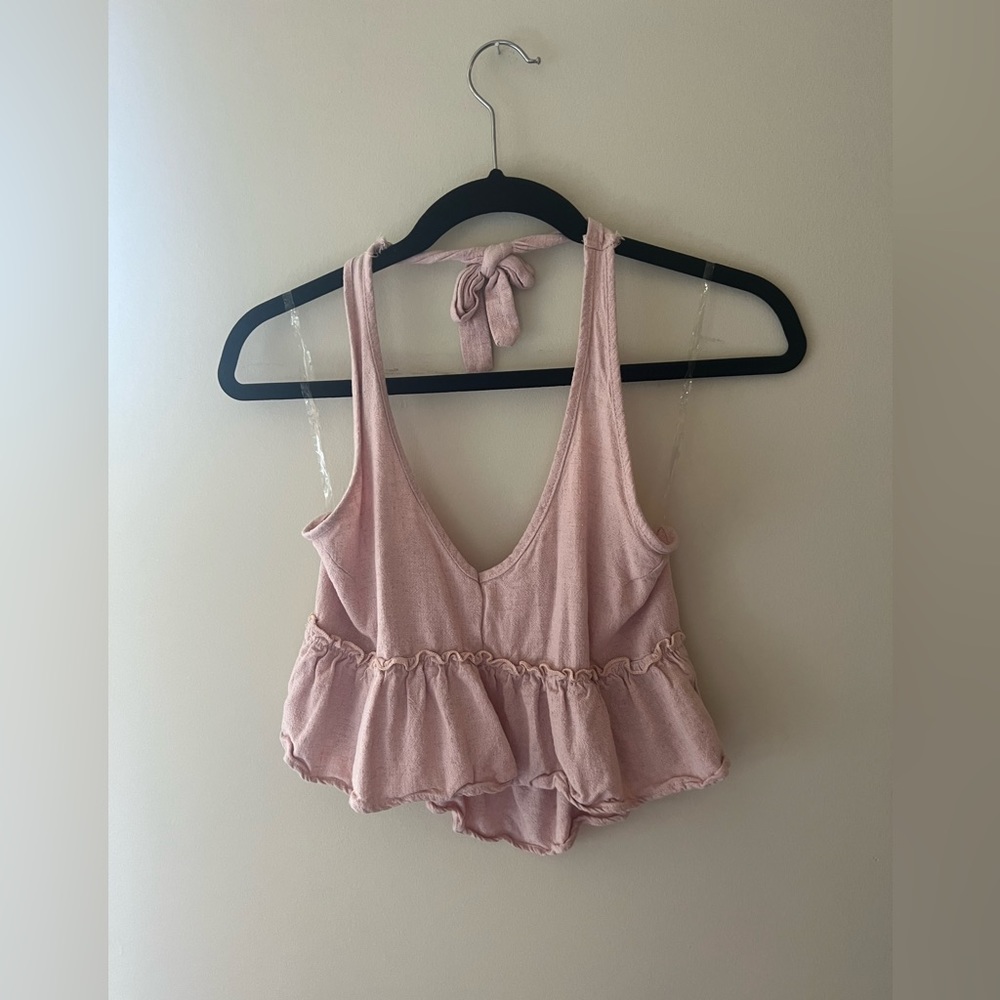 Altard State Pink cropped top with open back